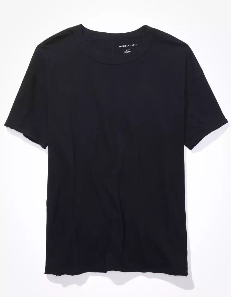 T Shirts American Eagle AE Oversized Tee Noir Femme | UDY-54067217